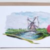 ansichtkaart tulpen tulip holland postcard molen windmill