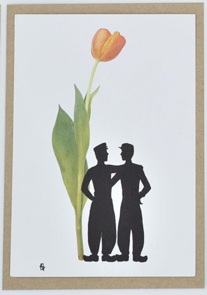 tulip tulp gay postcard homo kus homokus gaykiss ansichtkaart typical dutch hollands