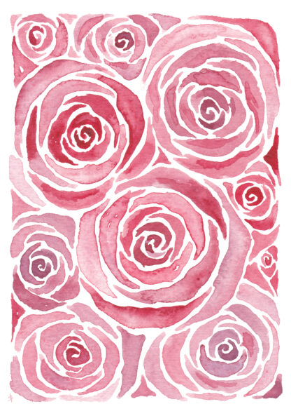 Rozen roses Roos rose love liefde ansichtkaart postcard valentijn valentine hart heart