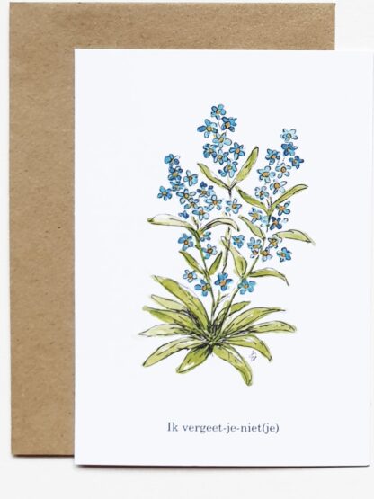 forget-me-not vergeetmenietje ansichtkaart postcard