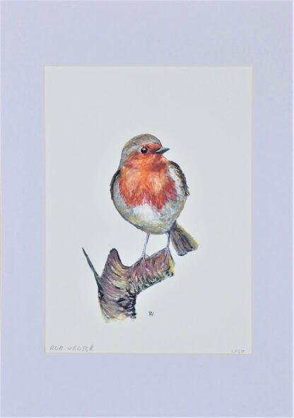 artprint kunst aquarel watercolor bird art roodborstje robin