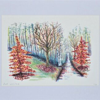 artprint kunst aquarel watercolor art forest herfst autumn herfstbos bladeren autumnleaves herfstbladeren