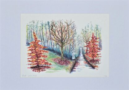 artprint kunst aquarel watercolor art forest herfst autumn herfstbos bladeren autumnleaves herfstbladeren