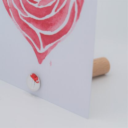 kaartpin kaartpins kaarthouder kaartenstandaard high5wood magneet klaproos poppy postcard rose postcrossing