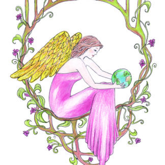ansichtkaart postcard engel engelen angel angels angelwings earth aarde jugendstil art nouveau esoteric esoterisch spiritueel spirituelekaarten spiritual ascentie ascencion