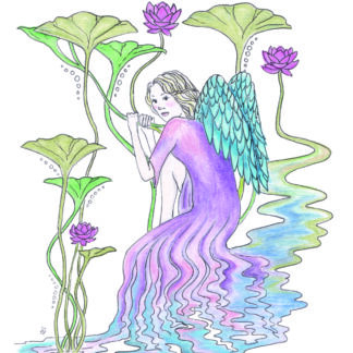 ansichtkaart postcard engel engelen angel angels angelwings water waterlilies waterlelies jugendstil art nouveau esoteric esoterisch spiritueel spirituelekaarten spiritual ascentie ascencion