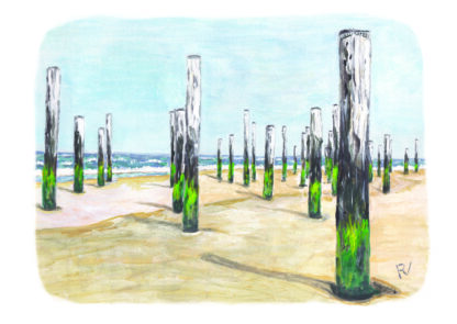 postcard ansichtkaart palendorp petten beach strand zand sand sandy poles beachlife