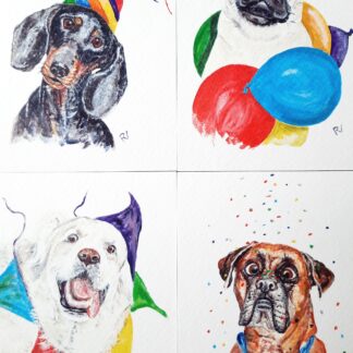 Dogs Honden dog hond teckel dachshund boxer pug mopshond golden retriever labrador verjaardag verjaardagskaart felicitatie felicitatiekaart Birthday bday card bdaycard