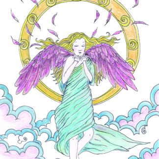 Engel angel lucht air art deco artnouveau artdeco jugendstil esotheric spiritual postcard engelenkaart angelcard
